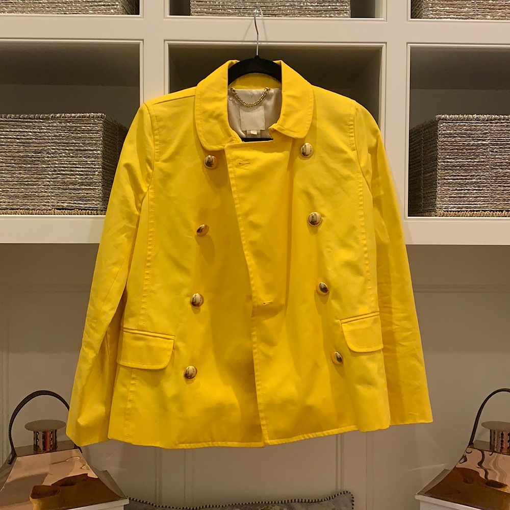 J.CREW YELLOW PEACOAT JACKET